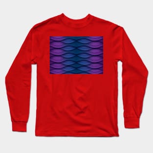 3d dynamic blue and purple background Long Sleeve T-Shirt